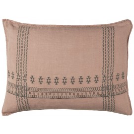 Housse de coussin lin brodé IB Laursen