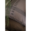 ib laursen grande housse de coussin lin brode mauve rose 50 x 70