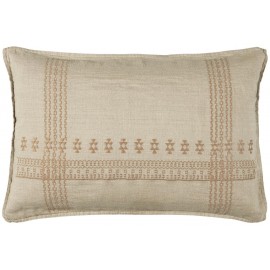 Housse de coussin lin naturel brodé IB Laursen