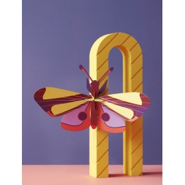 Dekorative Wand Schmetterlingsstudio Dach lila Augenägen