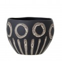 bloomingville cache pot noir dessin motif style ethnique