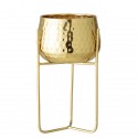 bloomingville porte plante sur pied metal dore or sur pied russell