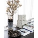 house doctor vase tube verre opaque texture degrade rock
