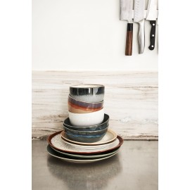 HKliving Pastateller-Set aus Steingut, 2er-Set