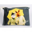 Petite trousse design rigolo mon lapin bonjour mon coussin