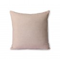 hk living coussin carre velours rayures beige rose nude