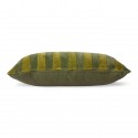 hk living coussin rectangulaire velours raye vert