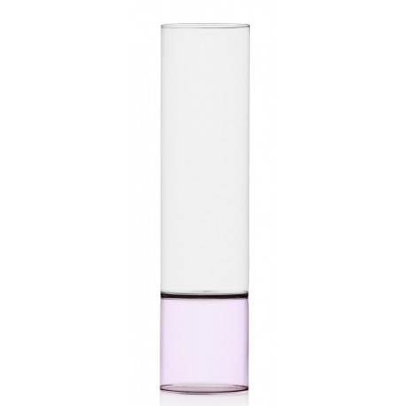 ichendorf bamboo vase verre bicolore rose transparent