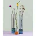 ichendorf bamboo vase verre tube fin multicolore vert mauve