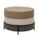 bloomingville pouf rond chic como degrade marron brun naturel