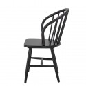 bloomingville chaise bois noir dossier arrondi barreaux scandinave