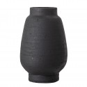 bloomingville vase terre cuite noir dore dessin geometrique gunilla