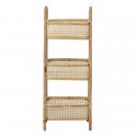 bloomingville etagere 3 casiers paniers rangement salle de bains rotin