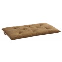 madam stoltz matelas de banc banquette coton marron fines rayures