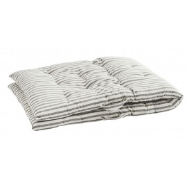 Matelas coton rayé Madam Stoltz gris