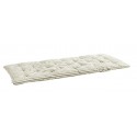 madam stoltz matelas de banc long coton raye blanc gris