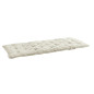 madam stoltz matelas de banc long coton raye blanc gris