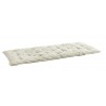 madam stoltz matelas de banc long coton raye blanc gris