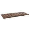 madam stoltz matelas de sol banc long coton imprime noir fleurs