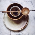 hk living petit bol porcelaine marron style japonais