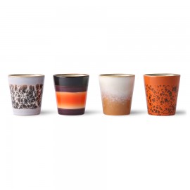 hk living tasse a ristretto gres multicolores set 4