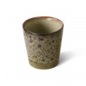 hk living mug a cafe gobelet gres vert kaki vulcano