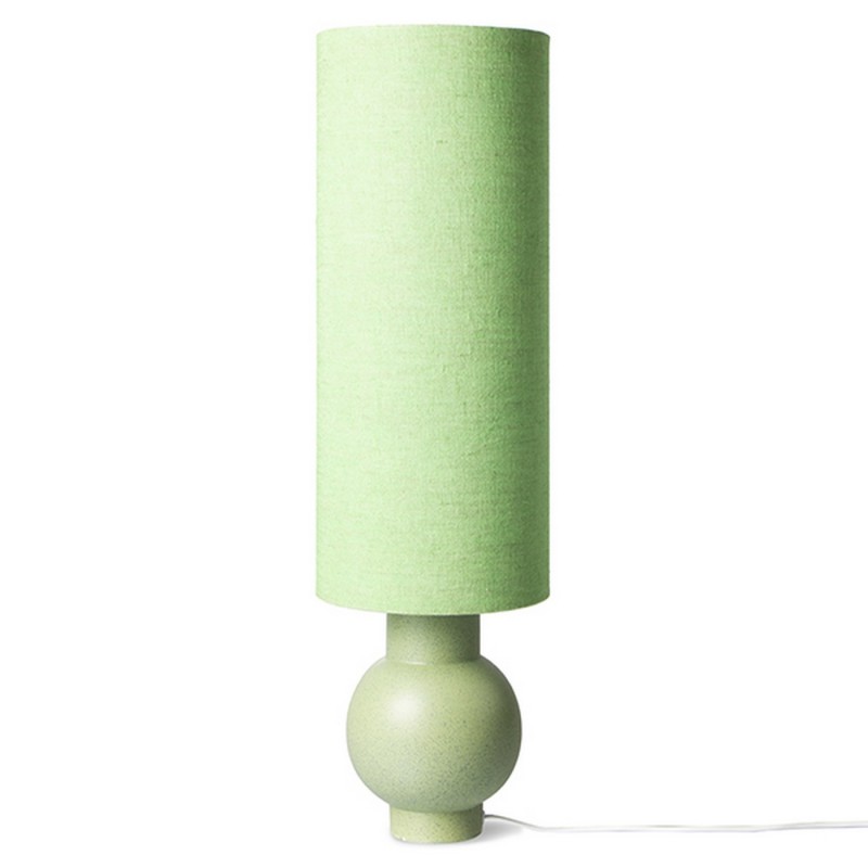 Lampadaire salon abat-jour lin vert