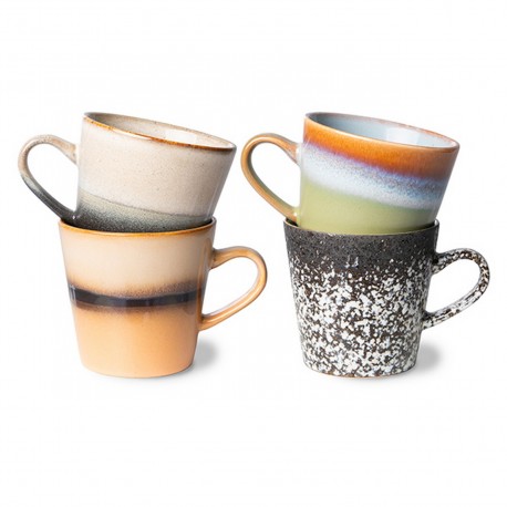 hk living mugs a cafe depareillees vintage gres multicolores