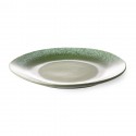 hk living assiette fabrication artisanale bords irreguliers gres vert