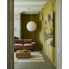 hk living grande toile murale paysage exotique reflets jaune