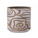 Cache-pot terre cuite motif Bloomingville Lija