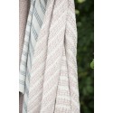 plaid coton rayures blanc ecru mauve franges ib laursen