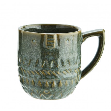 madam stoltz mug tasse visage gres vert