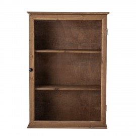 bloomingville petite armoire vitrine murale bois fonce vitre alfie