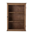 bloomingville petite armoire vitrine murale bois fonce vitre alfie