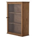 bloomingville petite armoire vitrine murale bois fonce vitre alfie