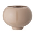 bloomingville cache pot classique chic boule gres emaille marron clair