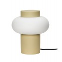 husch lampe de table design epuree metal beige camp