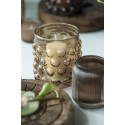 ib laursen photophore vintage verre brun marron bulles en relief surface