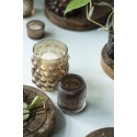 ib laursen photophore vintage verre brun marron bulles en relief surface