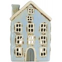 Photophore mini maison céramique IB Laursen bleu