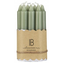 Bougies chandelier IB Laursen vert set de 10