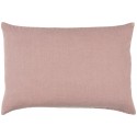 housse de coussin lin rectangulaire rose corail poudre uni 40 x 60 cm