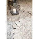 tapis jute rond forme de fleur style boheme ib laursen