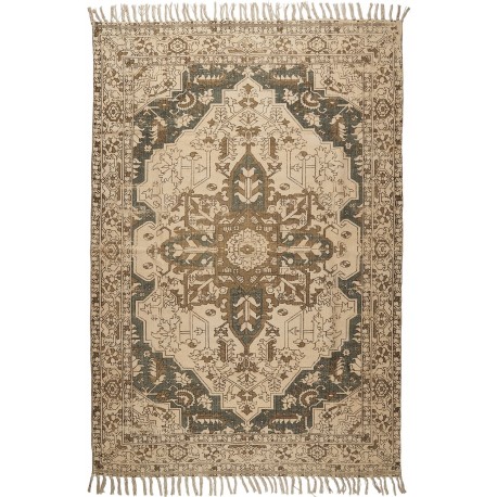 tapis classique style oriental marron bleu coton ib laursen 120 x 180