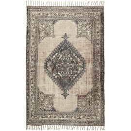 tapis oriental coton brun bleu ib laursen 120 x 180