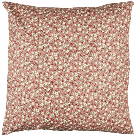 Housse coussin coton fleuri IB Laursen rose