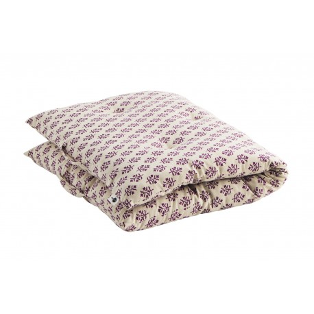 madam stoltz matelas indien pour banquette coton imprime rose fuschia