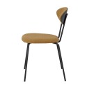 bloomingville chaise a manger design textile jane moutarde metal noir