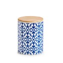 pot boite alimentaire ceramique bleue style azulejos zeller 900 ml